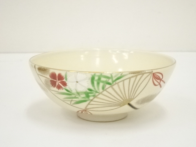 茶道具　団扇茶碗 道具 ] - 道具 巌造 仁清団扇絵茶碗（共箱） | ネットショップ圭